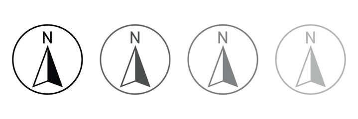 Ofvs705 Outline Filled Vector Sign Of vs - north arrow vector icon . n direction sign . isolated transparent . outline and filled version . AI 10 / EPS / PNG . g12051 . EPS 10 .