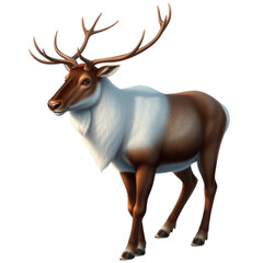 Obraz premium Reindeer standing on snow