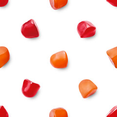 Fruit Jelly Candy Drops Seamless Pattern