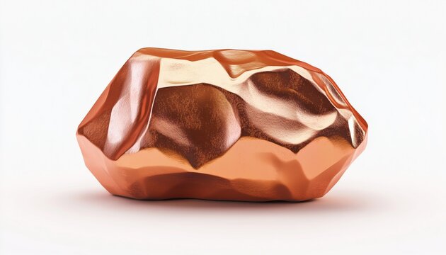 Rough Bronze Nugget With A Small Raw Minable Form, Rustic Metallic Look, Rich Golden Brown Tone, Ideal For Jewelry Making.