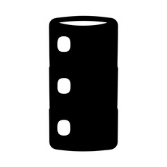 Database Server Icon with Three Circular Indicators in Black and White