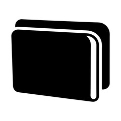 Two folders in a minimalistic design represent file management and organization