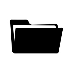 Simple black folder icon for storing files and information neatly