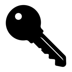 Silhouette of a Key, a Symbol of Security and Access to Something
