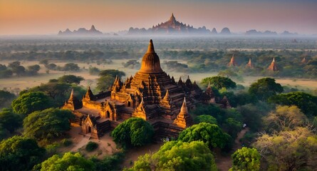 sunrise in bagan