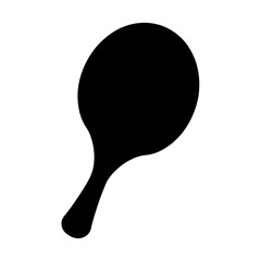 Black silhouette of a table tennis racket for sports and recreation