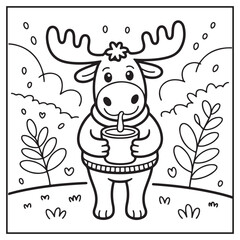 Autumn Animals Coloring Pages