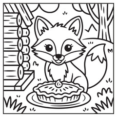 Autumn Animals Coloring Pages