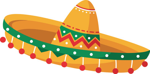 Vibrant sombrero hat mexican fiesta celebration
