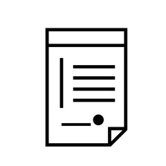 finance and business, Document with text lines and a pencil in simple graphic design style on transparent background