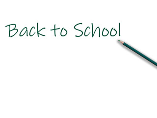 Back to school written with pencil 