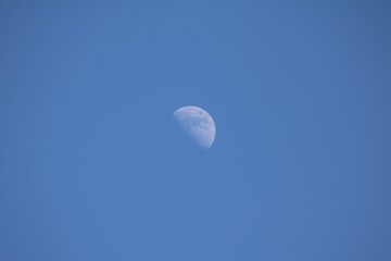 The evening moon from Pilot Mountain