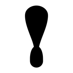 Stylized silhouette of a bottle or a unique geometric shape