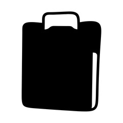 Stylized Black Briefcase or Bag for Business or Travel Purposes