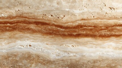 Obraz premium Natural travertine stone texture with warm earthy tones and distinctive veining patterns