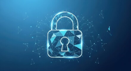 Cyber Security Abstract Padlock Graphic