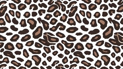 Obraz premium Jaguar Print Pattern Texture Background. Animal Skin Seamless Repeat. Rich Brown and Tan on Pure White. Fashion, Wallpaper, Luxury, Wild Life Concept