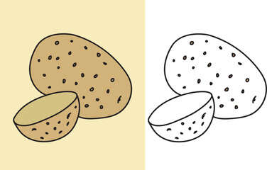 potato clipart design.