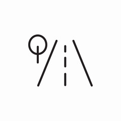 highway tree icon sign vector