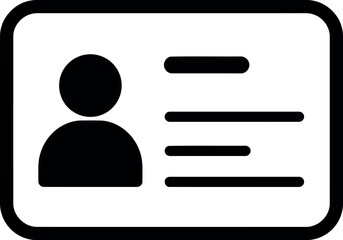 Id card icon personal identification access pass membership card