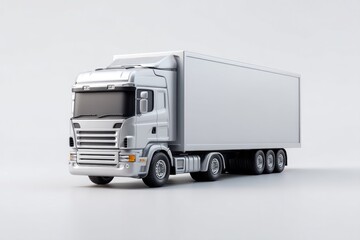 Sleek white truck model showcases modern design, emphasizing eff