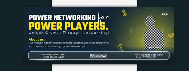 Vector art of professional solution for your business social media cover banner template