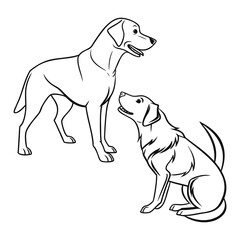 American Pitbull One Line Drawing
