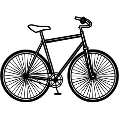 Vintage bicycle vector illustration, vintage bicycle silhouette