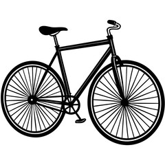 Fototapeta premium Vintage bicycle silhouette, bicycle vector illustration