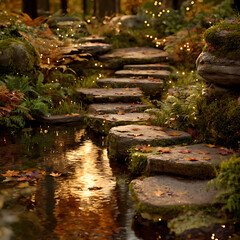 stone bridge in the park