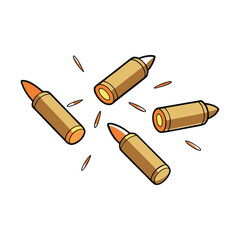 Bullets shot from a firearm speed through the air with force, piercing targets with precision. Each bullet carries deadly energy, designed for impact and accuracy in flight.

