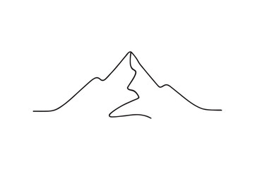Mountain Peak continuous one line drawing minimalism design
