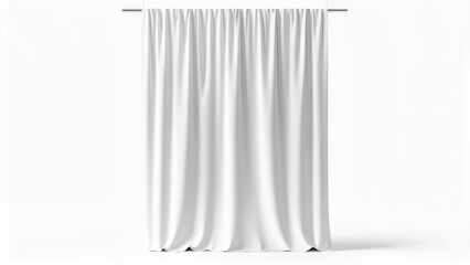 White curtains on a rod