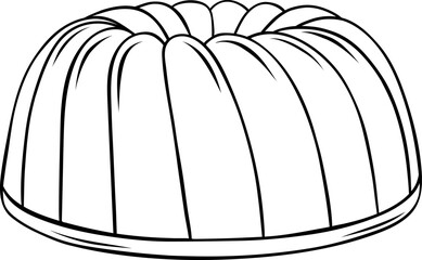 cupcake pan doodle in black and white sketch style. Versatile baking vector icon suitable for labels, cookbooks and kitchenware packaging