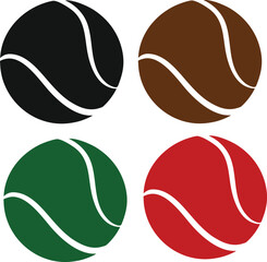 Fototapeta premium A vector illustration of a collection of tennis balls and rackets, symbolizing the game of tennis