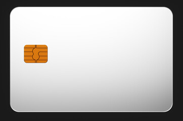 Close up of transparent grey credit card on black background. 3d rendering illustration