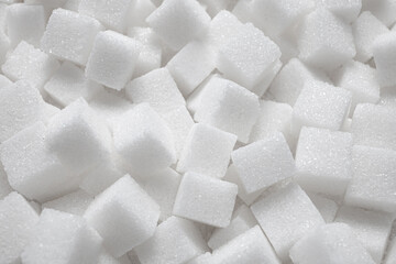 Granulated Sugar Cubes Close-up