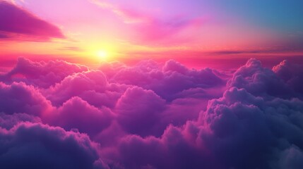 Sunset sky clouds aerial view