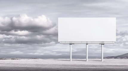 Empty billboard monochrome landscape