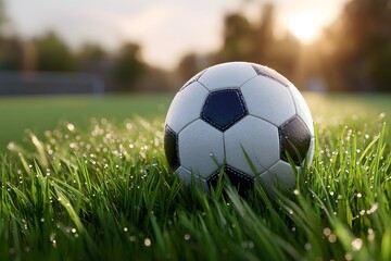 잔디밭위의 축구공