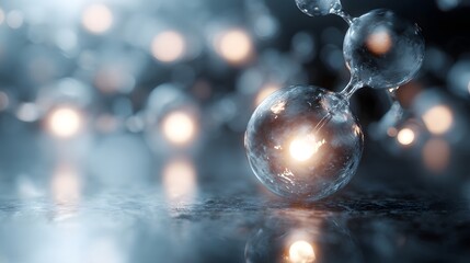 A miniature scientific world of atoms and molecules