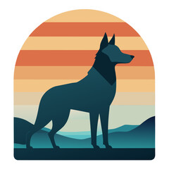 vector image of a dog