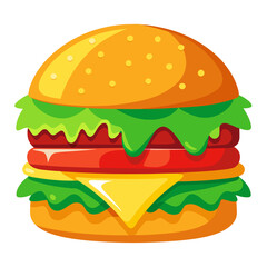 hamburger on a white background
