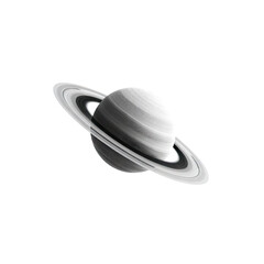 Majestic Saturn Planet with Distinctive Rings and Textured Surface in Deep Space Setting