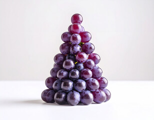 Festive Fruit Holiday Tree Arrangement Made From Delicious Grapes