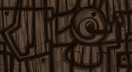 Abstract image for printing. Picture for modern interiors. The picture is painted by hand on a tablet. © neurostructure