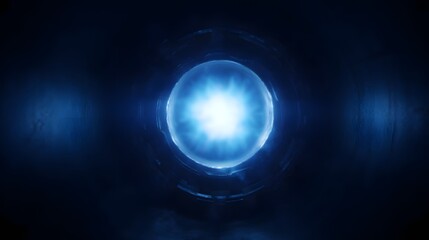 Fototapeta premium Glowing blue nuclear reactor core