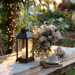 lantern in the garden
