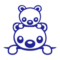 2 Teddy Bear Love Little Child Dad Mom Family Father Mother