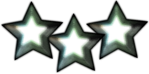 silver star on green background